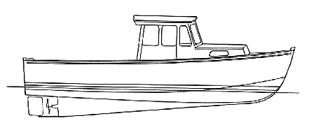 Boat plans for a 23′ plywood lobster boat plans trailerable lobster ...